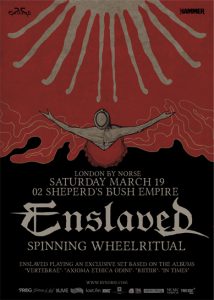 Enslaved concert poster London By Norse