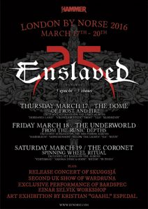Enslaved concert poster London By Norse